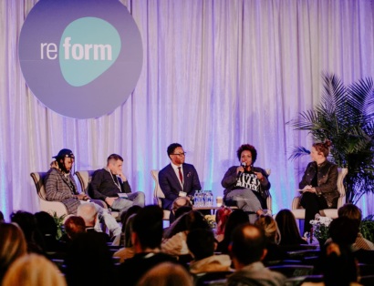 A panel speaks at the 2019 International Drug Policy Reform Conference.