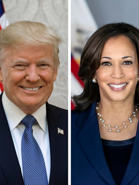 Trump and Harris