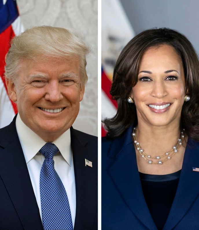 Trump and Harris