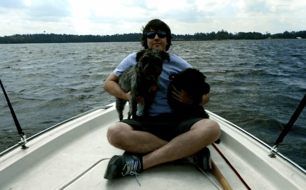 Jeffrey and his dogs